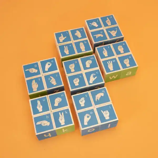 american sign language blocks
