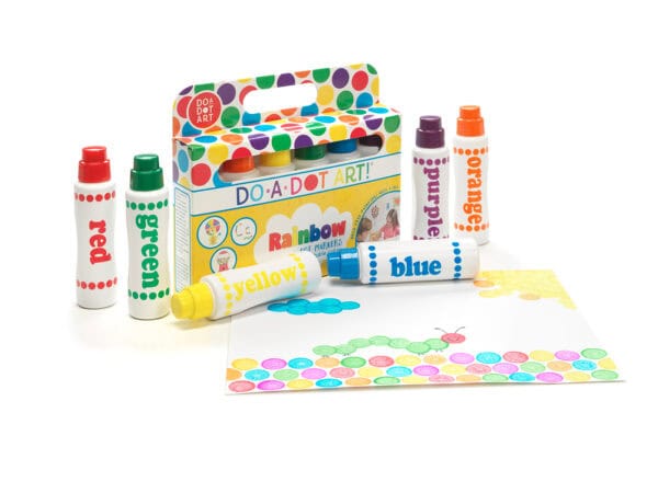 6 pack rainbow dot markers