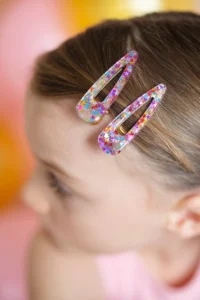 2 piece boutique gel sparkle hair clips