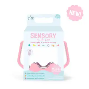 bubblegum pink sensory play jar