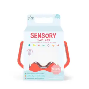 coral sensory play jar