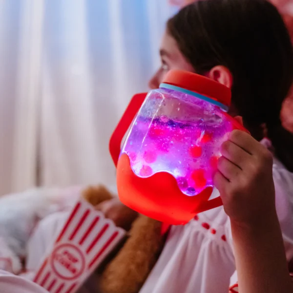 coral sensory play jar