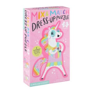 25 piece mix + match unicorn dress up puzzle