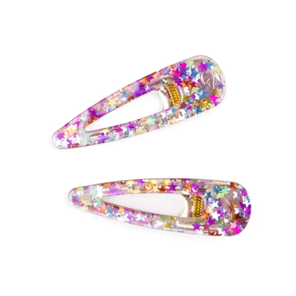 2 piece boutique gel sparkle hair clips