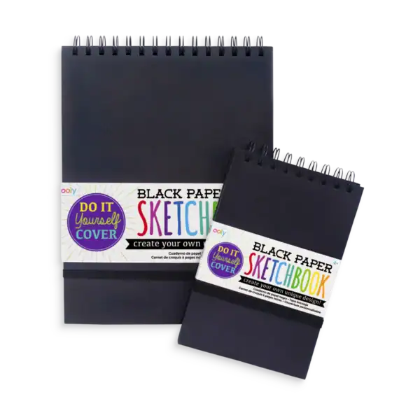 diy cover black paper sketchbook