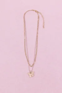 boutique chic bubbly butterfly necklace