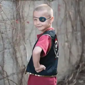 pirate vest & eye patch size 4 7