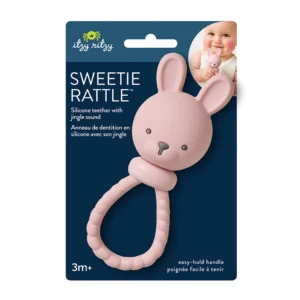 pink bunny sweetie rattle