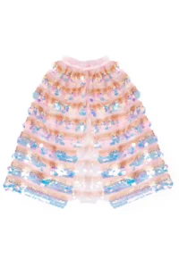the 5th avenue gold/light pink paillette cape size 4 6