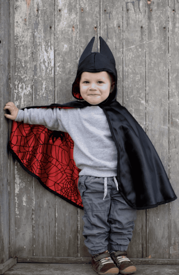 reversible spider/bat cape size