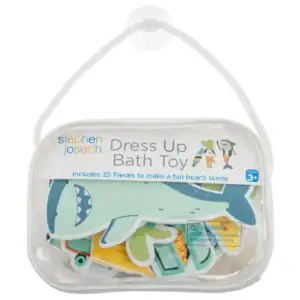 shark + dino dress up bath toy