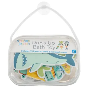 shark + dino dress up bath toy