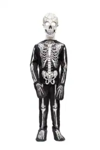 glow in the dark skeleton shirt, pants & mask