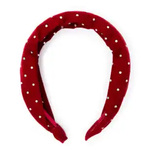 sparkle red velvet headband