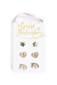 boutique cheerful unicorn studded earrings