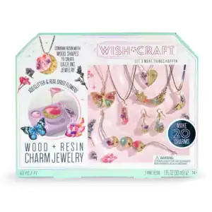 wood + resin charm jewelry