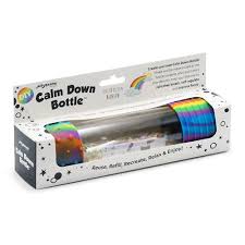diy rainbow calm down bottle