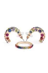 boutique chic rockin' rhinestone earrings/ring